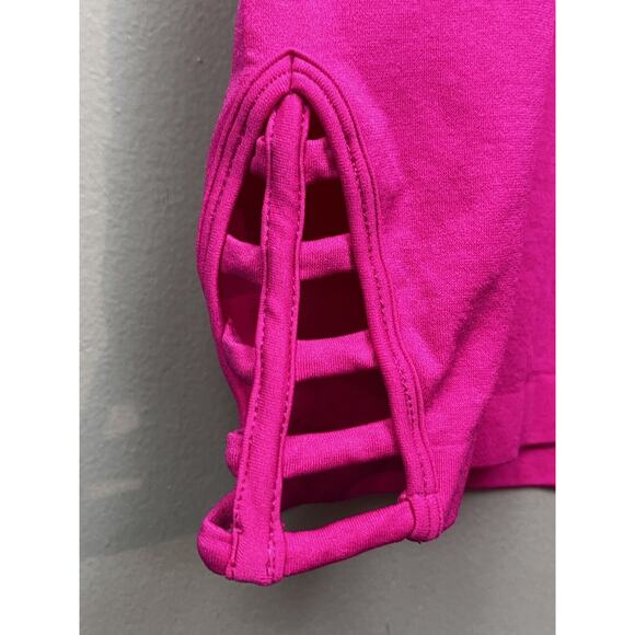 Suzette‎ Collection Ribbed Cropped Scoop Neck Tank Top Womens OS Hot Pink NEW - Picture 6 of 7